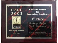 Rolling Ridge Deck Award